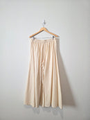 Cream Wide Leg Palazzo Pants (XL)