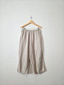 Flax Linen Wide Leg Pants (M)