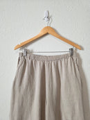 Flax Linen Wide Leg Pants (M)