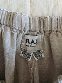 Flax Linen Wide Leg Pants (M)