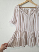 Striped Linen Cotton Blouse (M)