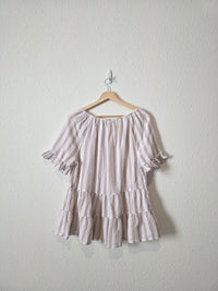 Striped Linen Cotton Blouse (M)