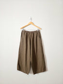Flax Brown Wide Leg Linen Pants (M)