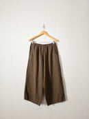 Flax Brown Wide Leg Linen Pants (M)