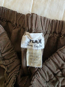 Flax Brown Wide Leg Linen Pants (M)