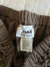 Flax Brown Wide Leg Linen Pants (M)