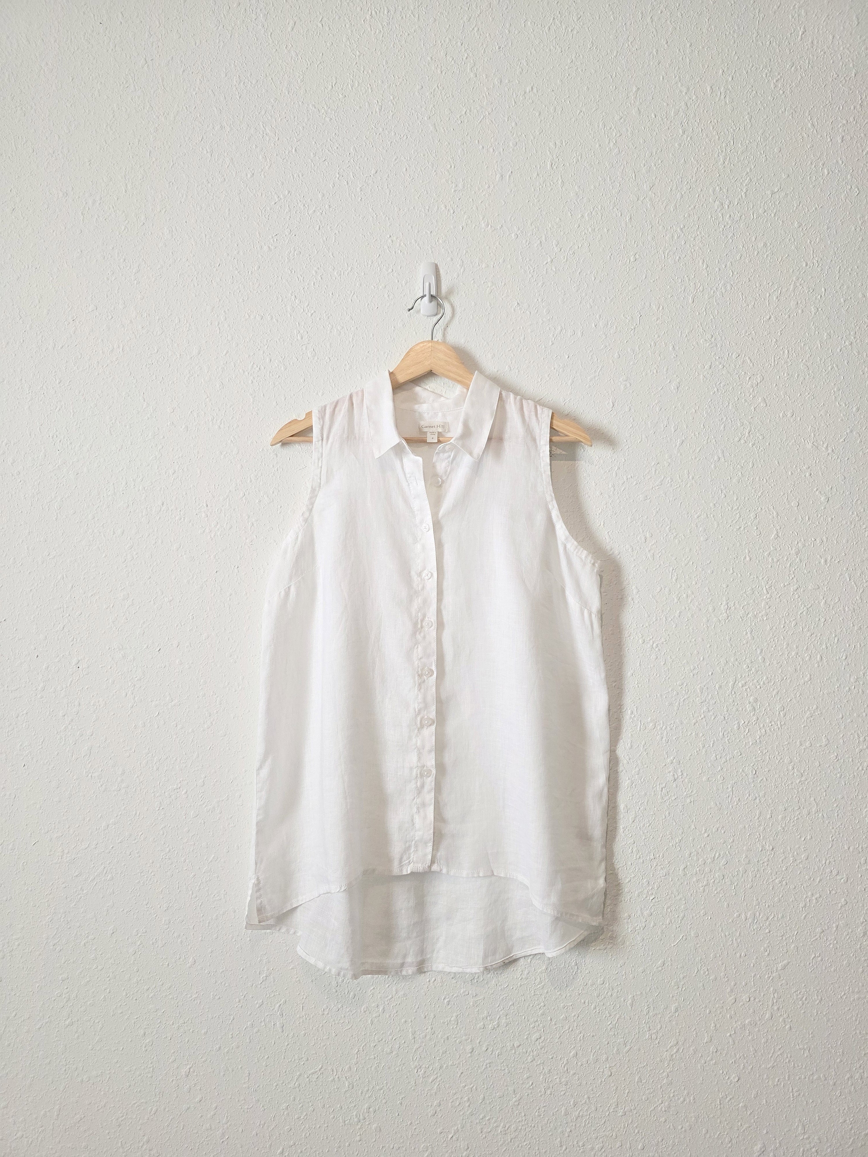 Garnet Hill Linen Button Up Tank (6)