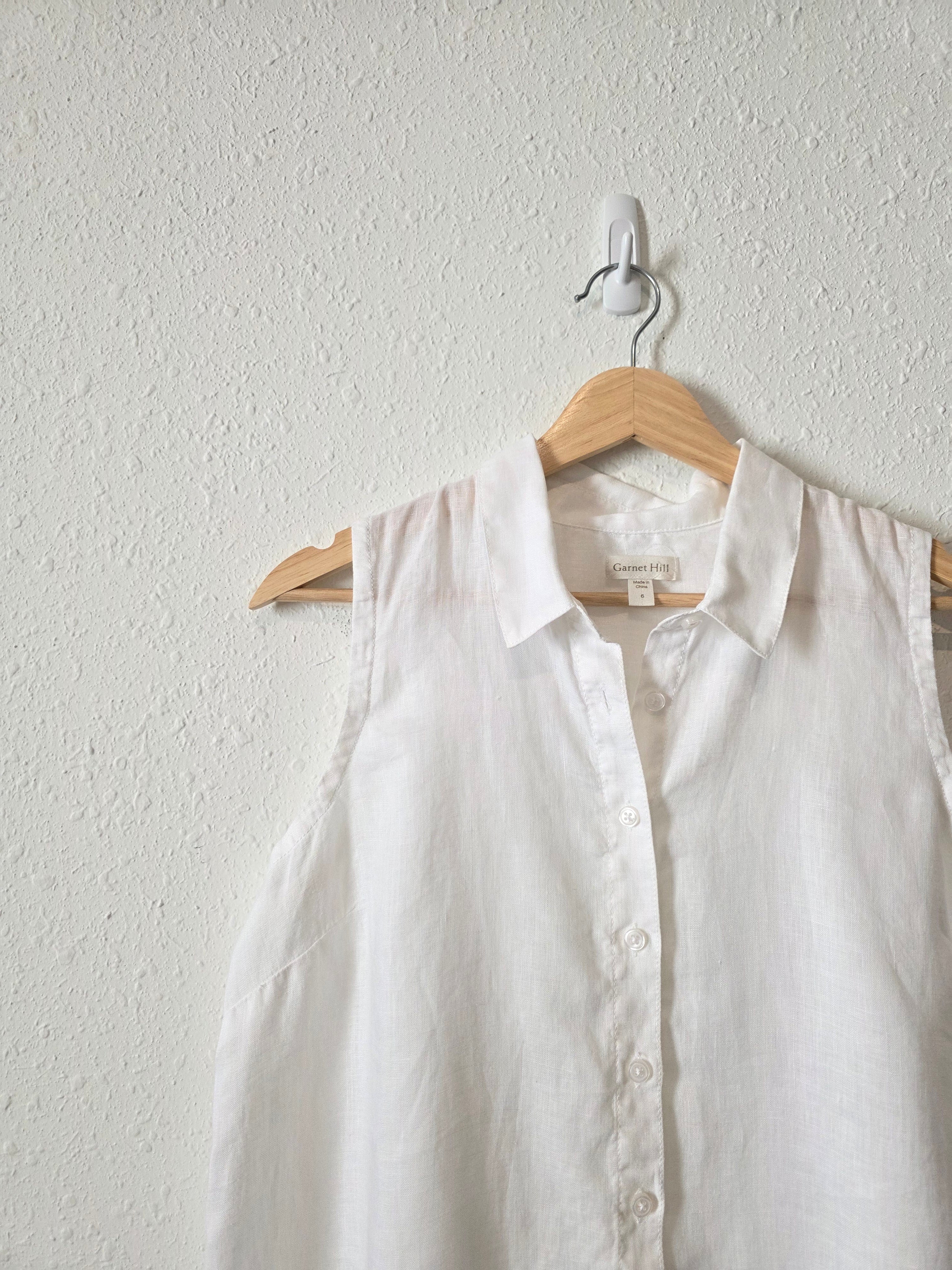 Garnet Hill Linen Button Up Tank (6)