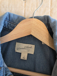 Denim Mini Shirt Dress (S)