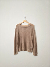 Quince Open Knit Coverup Crew (M)