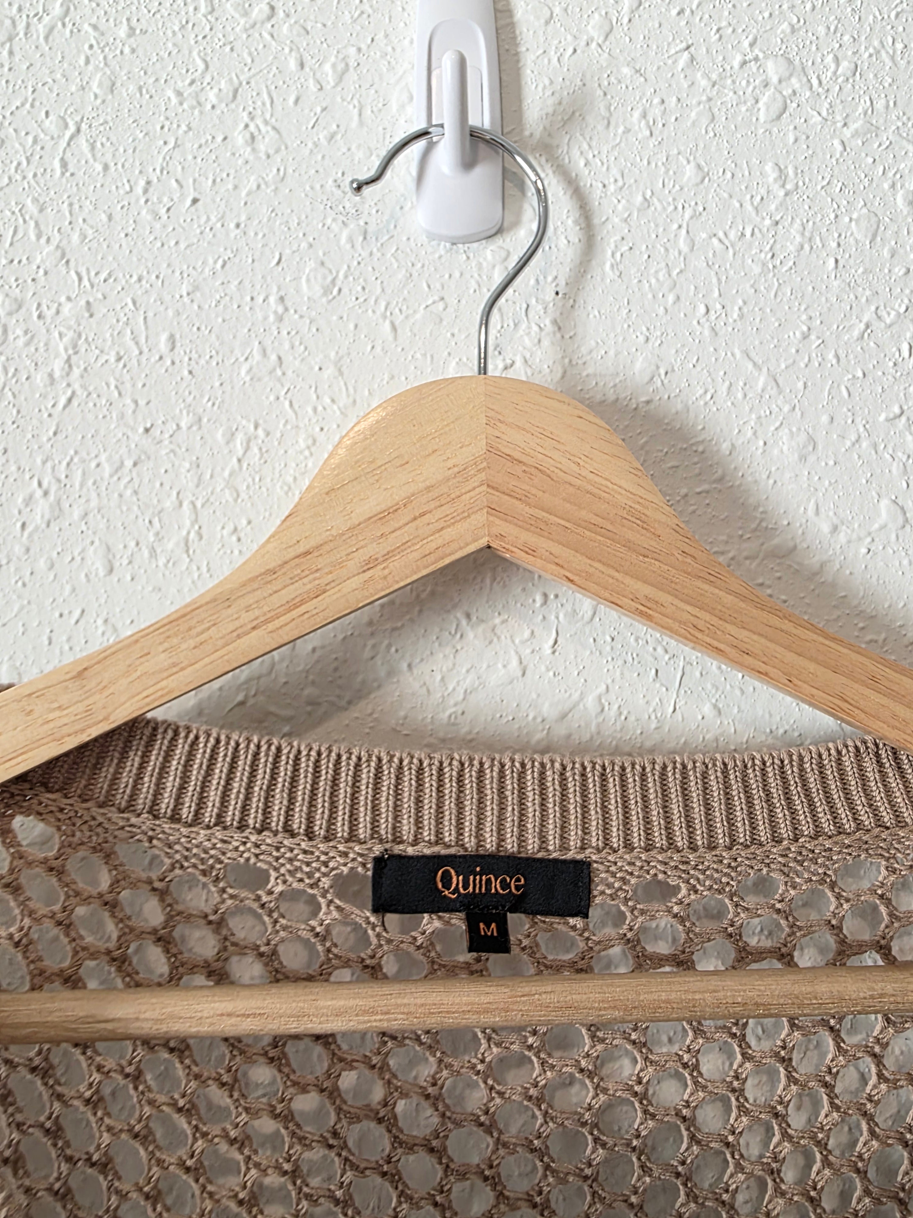 Quince Open Knit Coverup Crew (M)