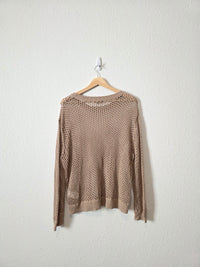Quince Open Knit Coverup Crew (M)