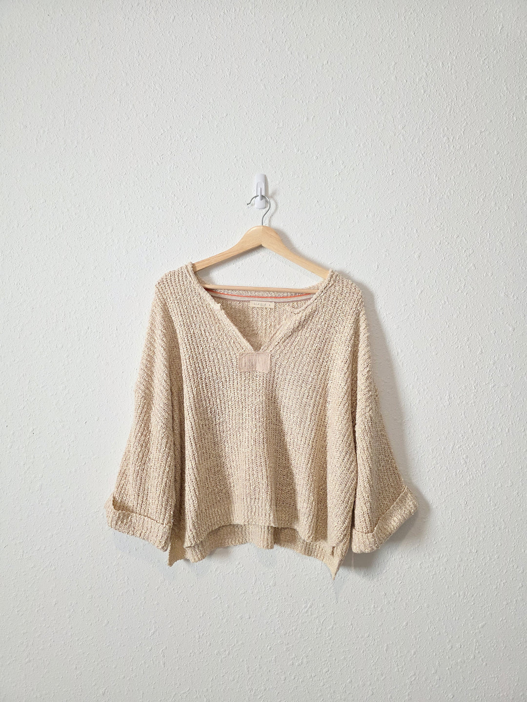 Neutral Beachy Knit Sweater (S)