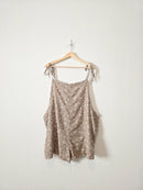 Linen Blend Floral Romper (1X)
