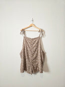 Linen Blend Floral Romper (1X)