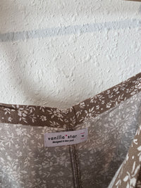 Linen Blend Floral Romper (1X)