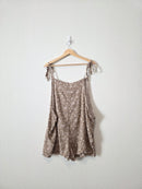 Linen Blend Floral Romper (1X)