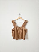 Hyfve Brown Cotton Tank (S)