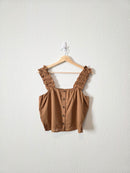 Hyfve Brown Cotton Tank (S)