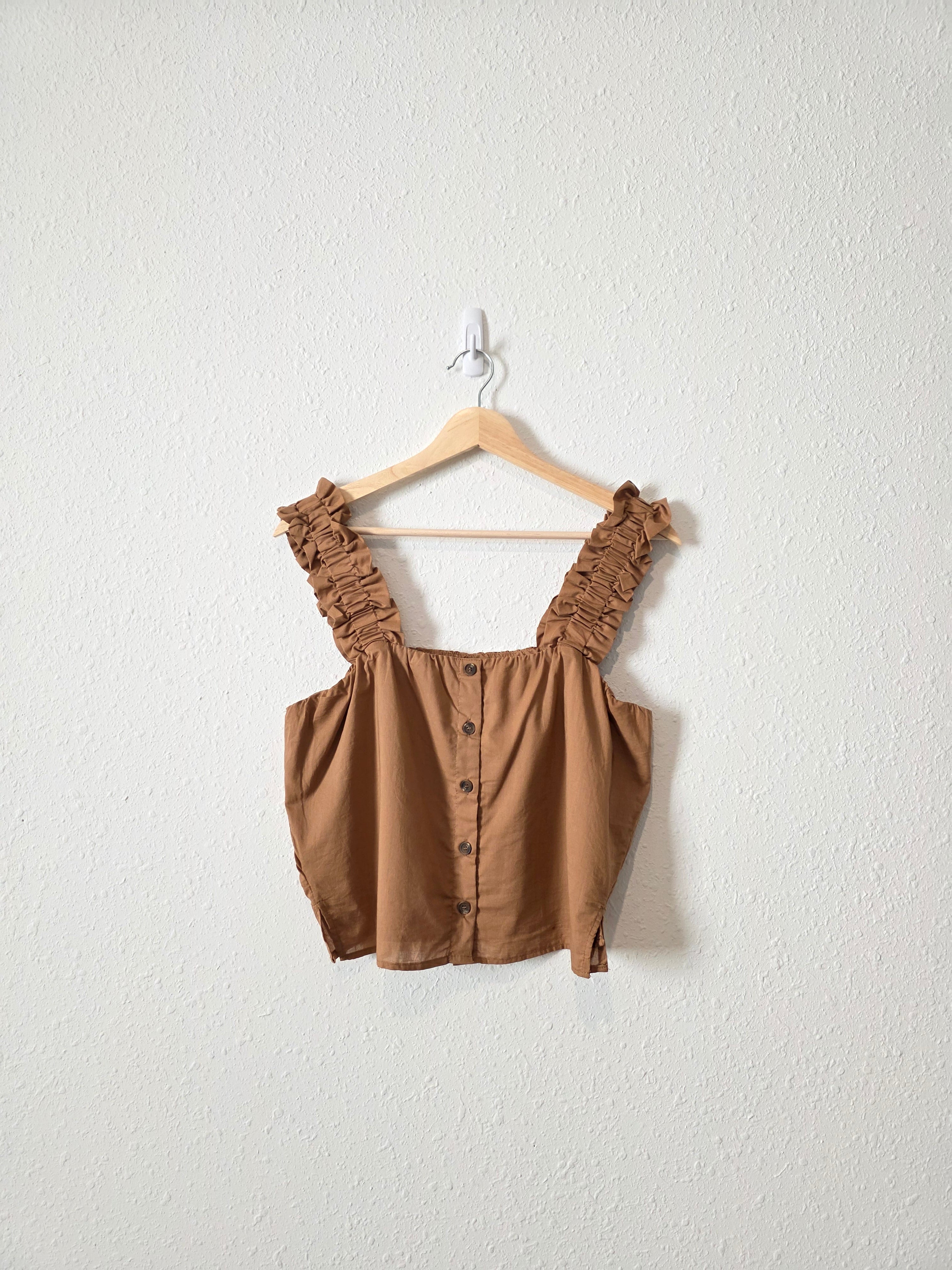 Hyfve Brown Cotton Tank (S)