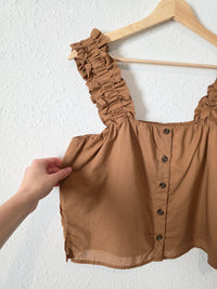 Hyfve Brown Cotton Tank (S)