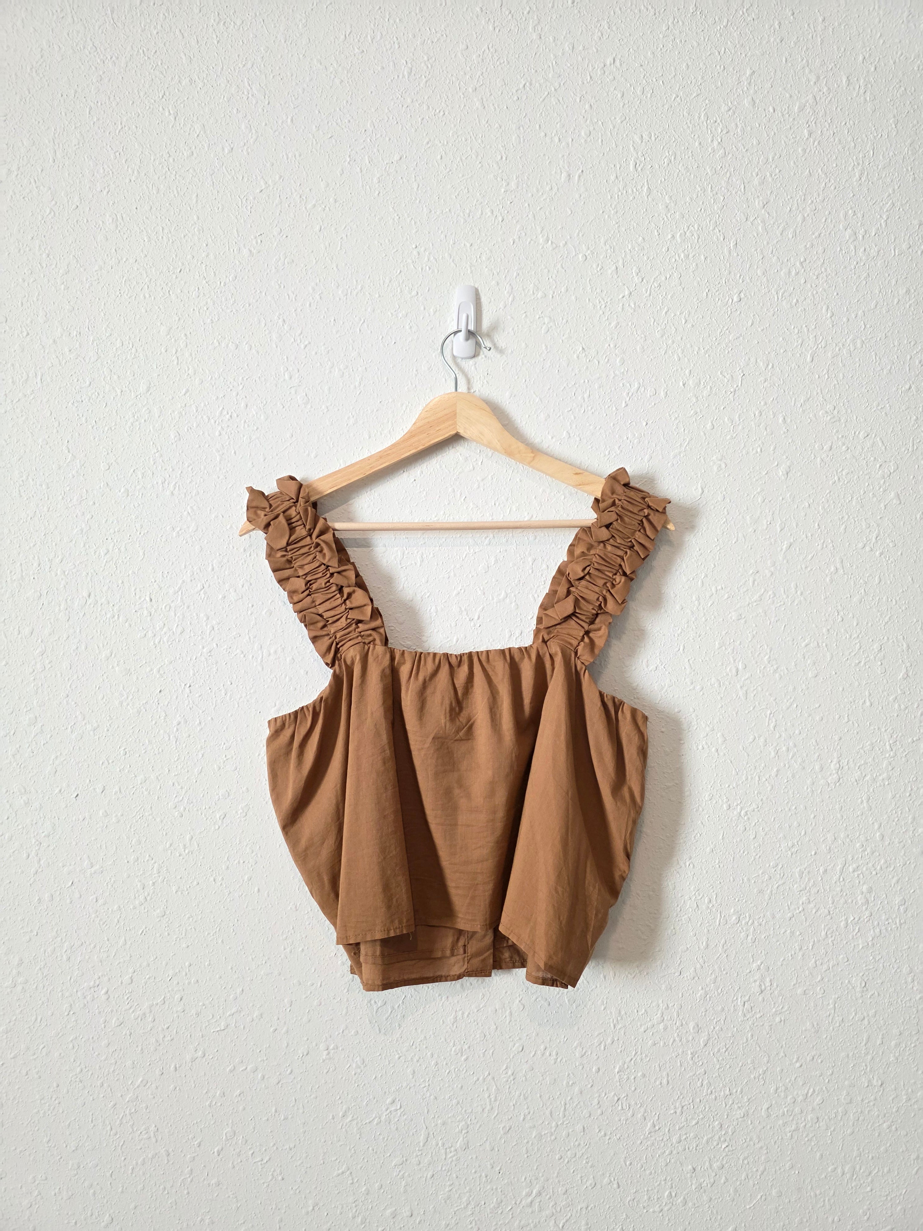 Hyfve Brown Cotton Tank (S)