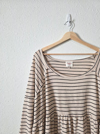 Hayden Striped Babydoll Top (3X)