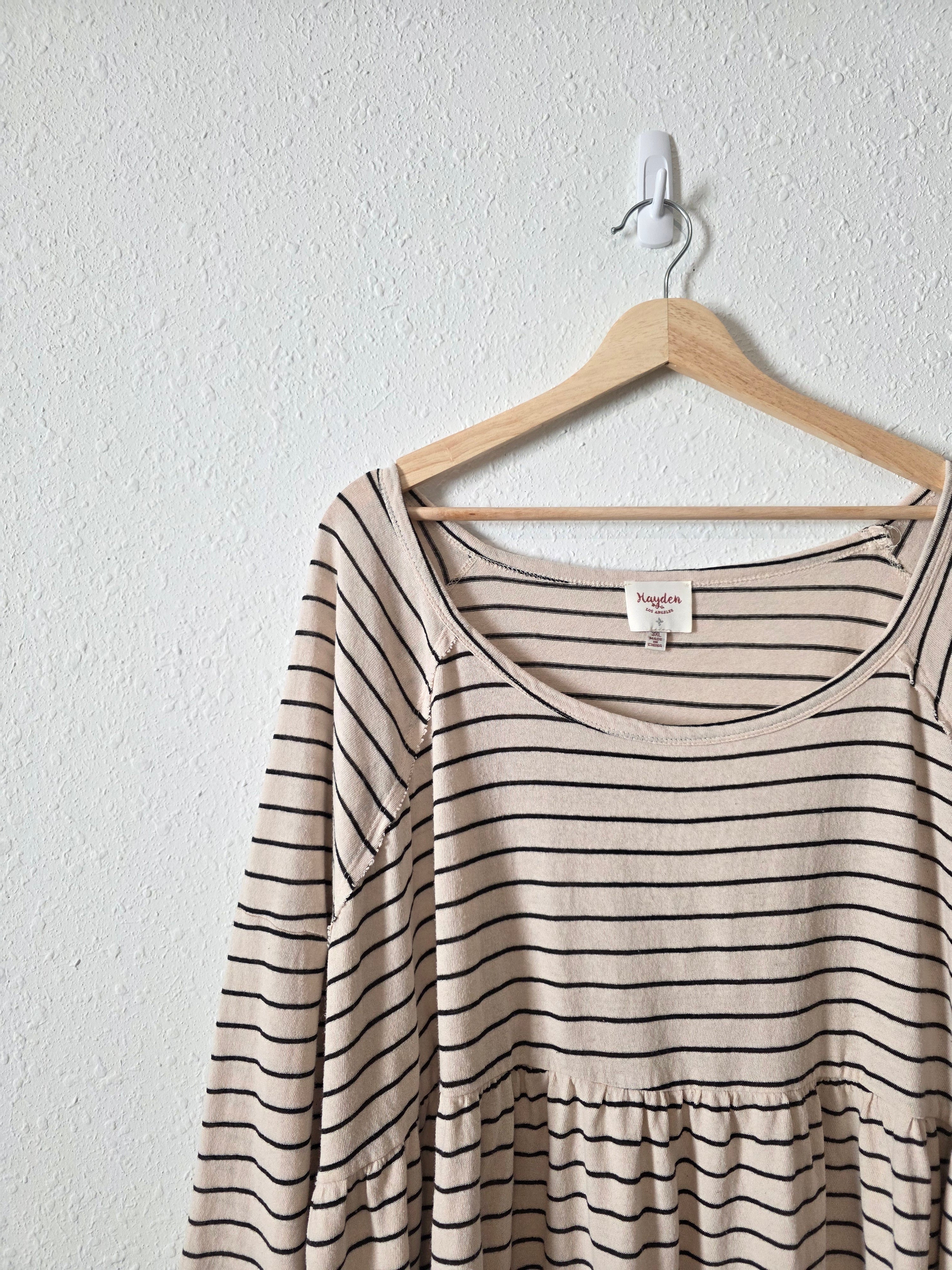 Hayden Striped Babydoll Top (3X)