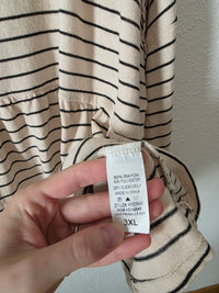Hayden Striped Babydoll Top (3X)