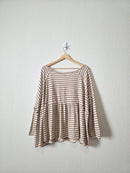 Hayden Striped Babydoll Top (3X)