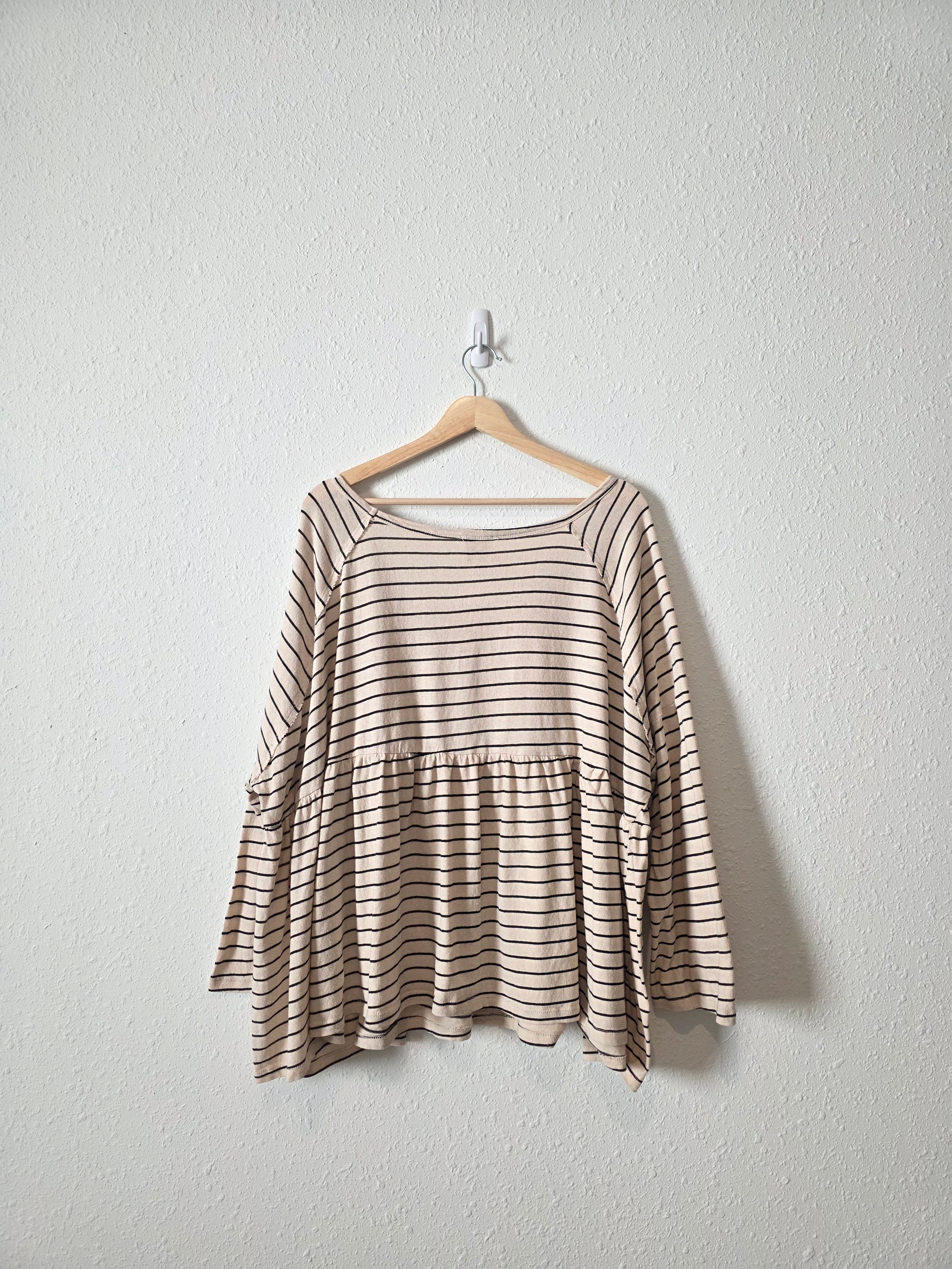 Hayden Striped Babydoll Top (3X)