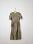 Roolee Green Floral Midi Dress (S)