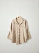 Oversized Cotton Gauze Button Up (M)