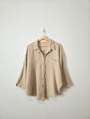 Oversized Cotton Gauze Button Up (M)