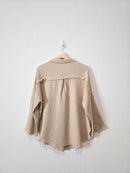 Oversized Cotton Gauze Button Up (M)