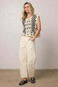 NEW Bohme Cream Barrel Jeans (XL)
