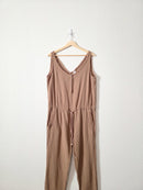 Brown Cotton Gauze Jumpsuit (M)