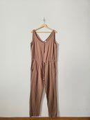 Brown Cotton Gauze Jumpsuit (M)