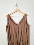 Brown Cotton Gauze Jumpsuit (M)