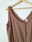 Brown Cotton Gauze Jumpsuit (M)