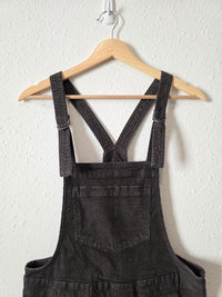 Aerie Gray Corduroy Overalls (XS)