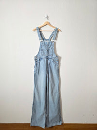 Zara Light Wash Denim Overalls (S)