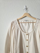 Madewell Cord Puff Sleeve Top (M)