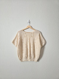 Vintage Crochet Knit Top (M/L)