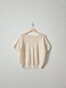 Vintage Crochet Knit Top (M/L)