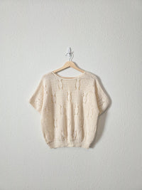 Vintage Crochet Knit Top (M/L)