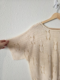 Vintage Crochet Knit Top (M/L)