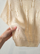 Vintage Crochet Knit Top (M/L)