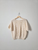 Vintage Crochet Knit Top (M/L)