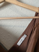 Lush Brown Tiered Midi Dress (S)